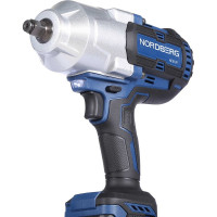 Гайковерт аккумуляторный NORDBERG, 1/2", 20 В, 1700 Нм, с двумя аккумуляторами 6 А·ч и зарядным устройством 1,8 А, в кейсе NE812K