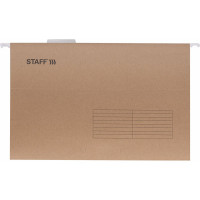Подвесные папки Staff A4/Foolscap 404x240 мм, до 80 л, комплект 10 шт., крафт-картон 270937