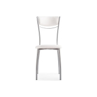 Стул Woodville Goki на металлокаркасе, с мягкой спинкой, белый полимер/светлый мусс 453992