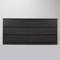 Комод Гуд ЛАКК МАЛЬТА 6 ящиков, 160x48x76 см, черный, дуб венге 2.05.02.060.5