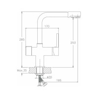 Смеситель для кухни Haiba HB70088-5, сатин 00298313