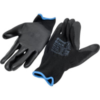 Нейлоновые перчатки с полиуретановым покрытием Gward черные, р.L, 12 пар PU1001B/L