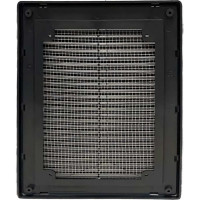 Решетка вентиляционная вытяжная 150x200 мм с рамкой графит ВИЕНТО 1520ВР-графит