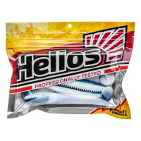 Виброхвост Helios hs-16-026 shaggy 3.35"/8.5 см, blue sparkles/white, 5шт 00000132651