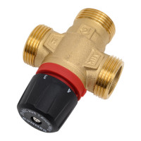 Термостатический смесительный клапан для систем отопления и гвс ROMMER 1" нр 20-43с kv 1,6 (боковое смешивание) RG0092NU9FV194