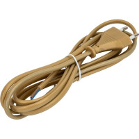 Сетевой шнур с вилкой "ОПТИКОМ ЭЛЕКТРИК" золотой 1,8м 2x0,75мм2 1406.0799