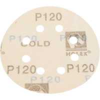Круг абразивный GOLD LINE 125 мм, Р120, 8 отверстий, 100 шт HOLEX HAS-97104