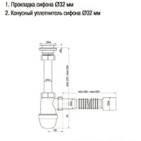 Ремонтный набор ZOX (ремкомплект сифона) №71 510981