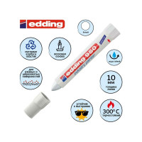 Маркер EDDING промышленный E 950/49 для шероховатых и ржавых поверхностей белый (10 мм) 35726