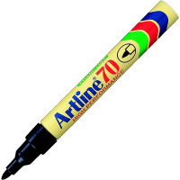 Перманентный маркер в алюминиевом корпусе Artline 70 наконечник 1.5 мм, красный EK70-327
