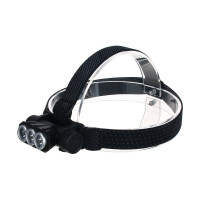 Налобный фонарь Ермак 3 LED, 1200мАч, 3 режима, 8,3x3,8x5,4см, USB кабель, пластик 221-076