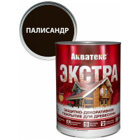 Защитно-декоративное покрытие для дерева АКВАТЕКС ЭКСТРА полуглянцевое, палисандр, 0.8 л 259774