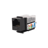 Вставка Keystone Jack RJ-45 WRline WR-KJ-RJ45-C5E-90-SW-BK 90 градусов, категория 5e, неэкранированная, заделка тип 110, цвет черный 505214