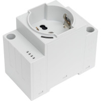Розетки для электрических шкафов Finder тип Schuko + Bipasso 10/16 A, категория защиты IP 20, LED, цвет серый, 7U.00.8.230.0010 7U0082300010