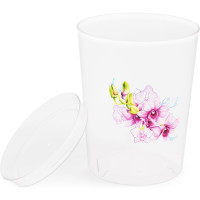 Цветочный горшок для орхидеи ЗПИ «Альтернатива» Декор 3.5 л, прозрачный М1606