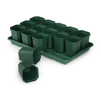 Набор для рассады ЗПИ «Альтернатива» 15 стаканов, 410x245x95 мм, с поддоном М1007
