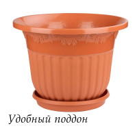 Цветочный горшок ЗПИ Альтернатива Лозанна 25 л, коричневый М7422
