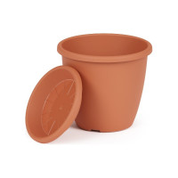 Цветочный горшок ЗПИ Альтернатива Афина 1,1 л, коричневый М6488
