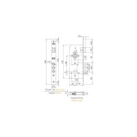 Врезной цилиндровый замок для деревянных дверей KALE KILIT 152r, 3mr, 85bs45, 23bp, sp, dros, stb 152R4500253