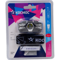 Налобный фонарь КОСМОС 1ВтLED+красный свет/1xAA (R6) в комплекте/корпус ABS-пластик KOC517B