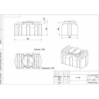 Душевой бак POLIMER GROUP серии R, 100 литров, зеленый DR100S2