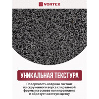 Пористый коврик VORTEX 60х90 см, серый 22199