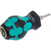 Короткая отвёртка для карбюраторов, шлицевая WERA 335 Stubby SL 3,5x0,6x24,5 мм WE-008840
