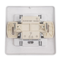 1-клавишный переключатель Systeme Electric BLANCA 10А, 250B, АЛЮМИНИЙ BLNVS010603
