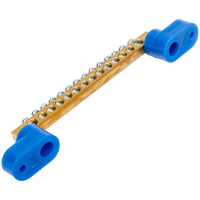 Нулевая шина DORI на 2-х угловых изоляторах 14 отверстий 45052