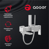 Душевая система Agger Great с декором для ванны и душa A2893311