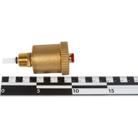 Автоматический воздухоотводчик Giacomini латунь R99I Ду 15 Ру14 G1/2 НР прямой с запорным клапаном 019-0795 R99IY003