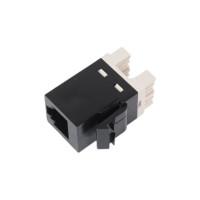 Коннектор Simon AMP, RJ12, 6 контактов, S73L, C, S88, чёрный 75528-39