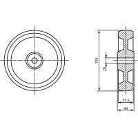 Колесо для оси EMES ZKZ125X375EM