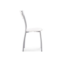 Стул Woodville Goki на металлокаркасе, с мягкой спинкой, белый полимер/светлый мусс 453992