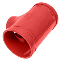 Переходной тройник под резьбу GROOVEX 5"x2 1/2", 133x76 мм, ДУ 125x65 мм TPR13376