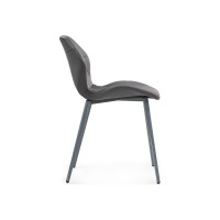 Стул Woodville Вальд экокожа серый, серый глянец 464192