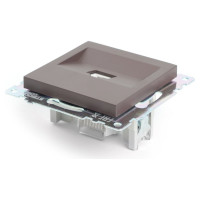 1-местная компьютерная розетка RJ-45 (механизм) STEKKER GLS00-7107-04, серия Катрин, шоколад, 49023
