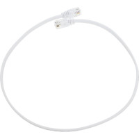 Телефонный патч-корд Cabeus 2x6р4с, белый, PVC, 0.5 м PC-TEL-RJ12-0.5m
