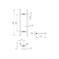 Ручка-скоба FUARO PULL.PH32/1200.45 INOX 304 (PH-45-32/1200-INOX) 45493