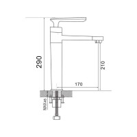 Смеситель для раковины Shevanik S6611H