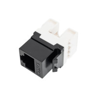 Модуль keystone DKC rj45 cat6 неэкранированный(utp), 180 градусов, черный(форм-фактор a10) RNK6U180BK