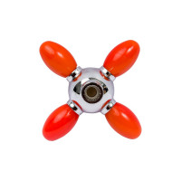 Маховик ARCO DA VELLA КРЕСТ металл, красный, под кран-буксу 8х24 (к/б 19256) 10453
