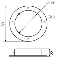 Держатель для трубы Palladium с фиксатором JF-52 BH 50 мм CP 115848