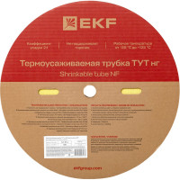 Термоусаживаемая трубка EKF ТУТ нг 10/5, желтая, рулон PROxima tut-10-y