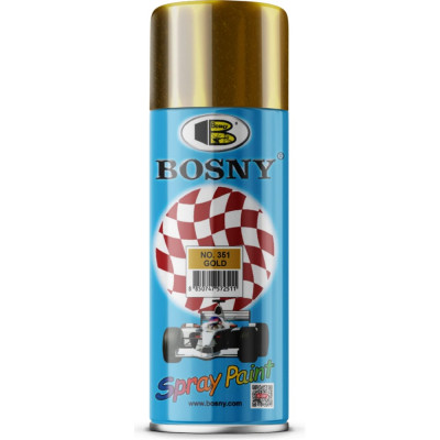 Bosny Акриловая аэрозольная краска, с металлическим эффектом Gold 351