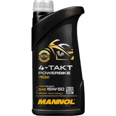 MANNOL 4-TAKT POWERBIKE 15W-50 1 л. Синтетическое моторное масло 15W50 78321