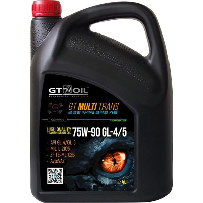 Масло GT OIL gt multi trans sae 75w-90 apigl4\gl5 8809059409626