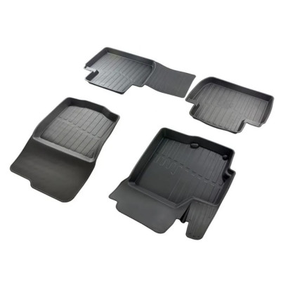 Резиновые коврики в салон для Mitsubishi Outlander 2006- г.в. SRTK LUX 3D.MIT.OUT.06G.02X26