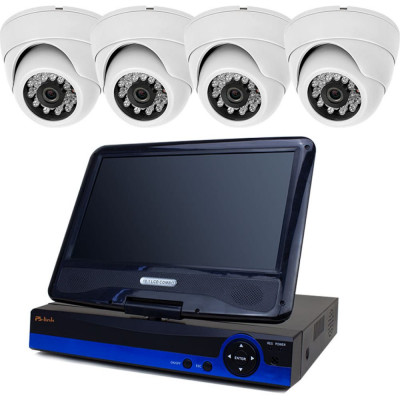 PS-link Комплект видеонаблюдения AHD 2мп KIT-A9204HD 4 камеры для помещения с монитором 4395