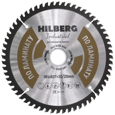 Пильный диск по ламинату Hilberg Hilberg Industrial HL185